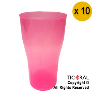 VASO COLA COLOR FUCSIA FLUO x 10